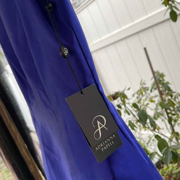 Adrianna Papell - Sleeveless Mikado Fit and Flare Midi Dress - Neptune 8 - Picture 13 of 15